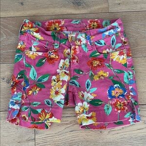 Kate Spade Pink Floral Jean Shorts